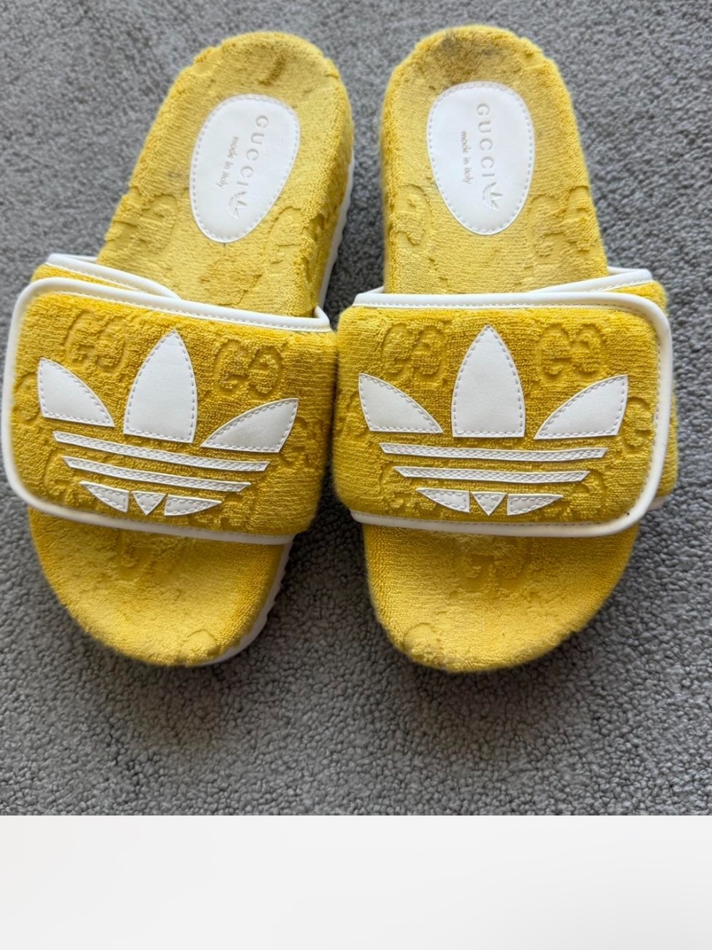 Gucci X Adidas Yellow Slides 37